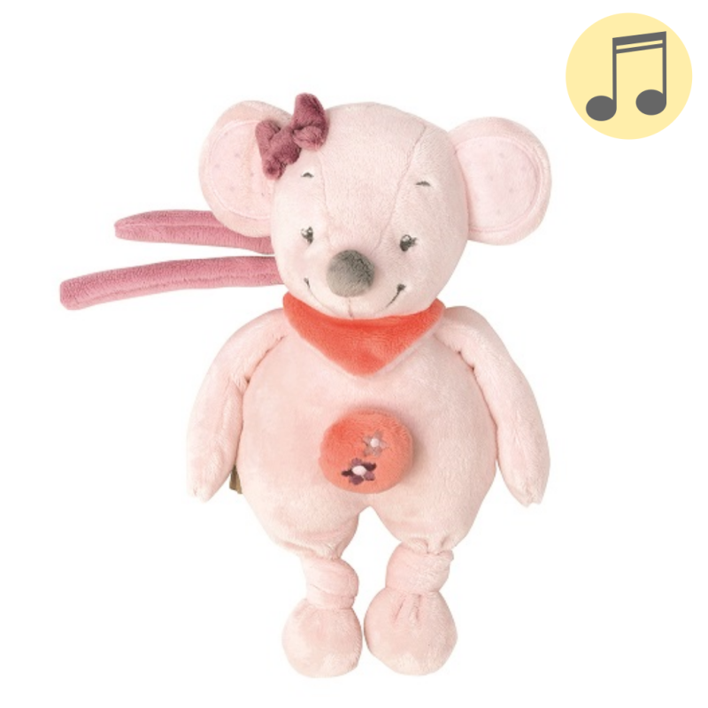  adele and valentine musical box mouse pink orange  